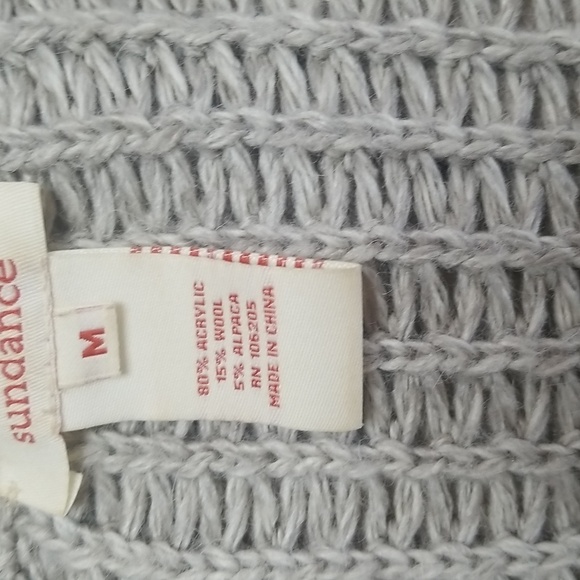 Sundance womens open sweater drop shoulders in taupe - Picture 3 of 6